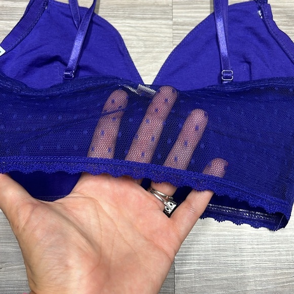 Zenana purple  lace bralette / crop top size small - Picture 6 of 7